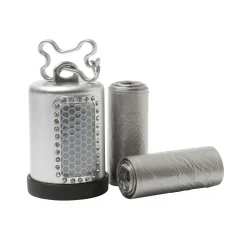 Adori Poepzakjes Met Houder - Hondenpoepzakjes - 6x5.5x9 cm Zilver