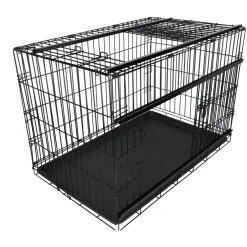 Adori Premium Bench Met 2 Schuifdeuren Zwart - Hondenbench