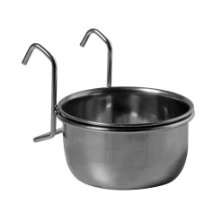 Adori Rvs Bak Met Ophangbeugel - Vogel - Voerbak- Drinkbak