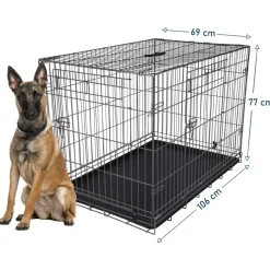 Adori Safety+ Bench Met 2 Deuren Grijs - Hondenbench