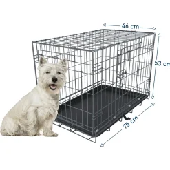 Adori Safety+ Bench Met 2 Deuren Grijs - Hondenbench