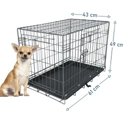 Adori Safety+ Bench Met 2 Deuren Grijs - Hondenbench