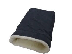 Adori Slaapzak Supersoft - Kattenbed - 55x35x25 cm Donkergrijs Wit