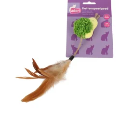 Adori Slak Met Veren - Kattenspeelgoed - 15x10 cm Multi-Color