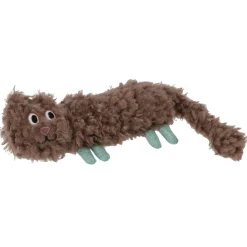 Adori Speelgoed Fluff Kat - Kattenspeelgoed - 33.5x11x4 cm Bruin