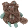 Adori Speelgoed Fluff Kat - Kattenspeelgoed - 12x13x2.5 cm Bruin