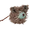 Adori Speelgoed Fluff Muisje - Kattenspeelgoed - 14x6x5 cm Bruin