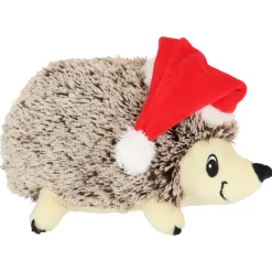 Adori Speelgoed Kerst Egel - Hondenspeelgoed - 23x13x14 cm Grijs Rood