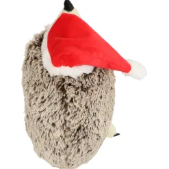 Adori Speelgoed Kerst Egel - Hondenspeelgoed - 23x13x14 cm Grijs Rood