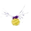 Adori Speeltje Bal Met Veren - Kattenspeelgoed - Geel Paars per stuk
