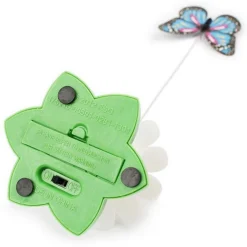 Adori Speeltje Butterfly - Kattenspeelgoed - 8x5.5x21 cm Groen Wit Geel