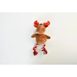 Adori Speeltje Deer Met Touw - Hondenspeelgoed - 30x17.5 cm Multi-Color Kerst