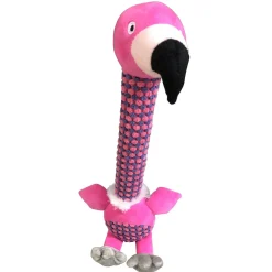 Adori Speeltje Eend - Flamingo - Hondenspeelgoed - 43x20 cm Multi-Color