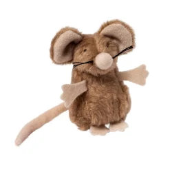 Adori Speeltje Muis Met Geluid - Kattenspeelgoed - Beige per stuk