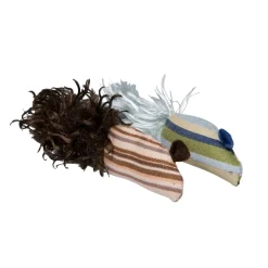 Adori Speeltje Muisje Gestreept - Kattenspeelgoed - Blauw Bruin 2 stuks