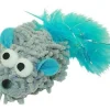Adori Speeltje Shaggy Muis Led - Kattenspeelgoed - 15 cm Grijs Blauw