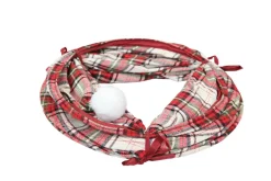 Adori Speeltunnel Kat Ruit - Kattenspeelgoed - 90x25 cm Rood Wit Zwart