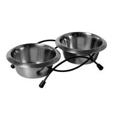 Adori Standaard Met 2 Rvs Bakken - Kattenvoerbak