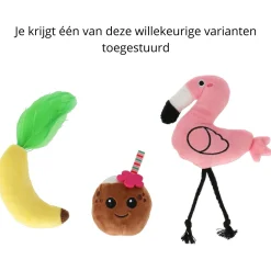 Adori Toy Flamingo. Coconut. Banana - Kattenspeelgoed - Assorti