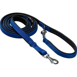 Adori Traininglijn Nylon Soft Blauw&Zwart - Hondenriem