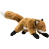 Adori Vos Pluche Met Pieper - Hondenspeelgoed - 32x14x14 cm Bruin Zwart
