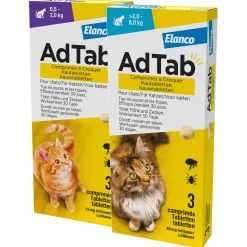 Adtab Kauwtablet Voor Katten - Anti vlooien en tekenmiddel - 3 tab