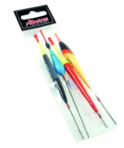 Albatros Pennenset - Pennen - 14 cm Rood Geel Zwart 4 stuks Witvis