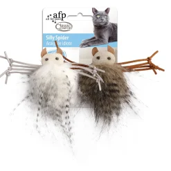 All For Paws Classic Comfort-Silly Spider - Kattenspeelgoed - 16x9x2 cm Multi-Color