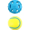 All For Paws Dual Fetch Ball - Hondenspeelgoed - Ø6.3 cm Geel Blauw