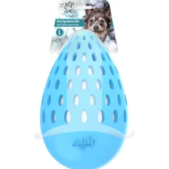 All For Paws Holey Egg Indestructible L - Hondenspeelgoed - Ø9.6x15.5 cm Blauw