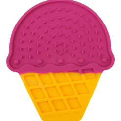 All For Paws Ice Cream Lick Mat - Hondenspeelgoed - 20x18 cm Geel Paars