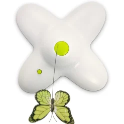 All For Paws Interactive Flutterbug - Kattenspeelgoed - 20x20x8.5 cm 380 g Wit
