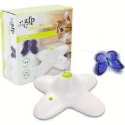 All For Paws Interactive Flutterbug - Kattenspeelgoed - 20x20x8.5 cm 380 g Wit