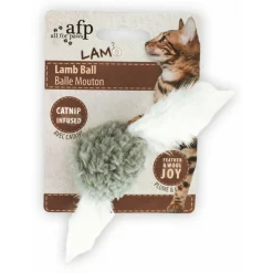 All For Paws Lamb Ball (With Sound Chip) - Kattenspeelgoed - 5x5x3 cm Assorti