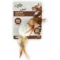 All For Paws Lamb Ball (With Sound Chip) - Kattenspeelgoed - 5x5x3 cm Assorti