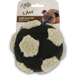 All For Paws Lambswool Cuddle Footbal - Hondenspeelgoed - Ø15 cm Assorti