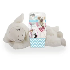 All For Paws Little Buddy Heart Beat Sheep - Hondenspeelgoed - 44x38x14 cm Wit