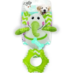 All For Paws Little Buddy Goofy Elephant - Hondenspeelgoed - 26x17x12 cm Groen