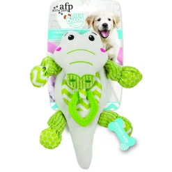 All For Paws Little Buddy Comforting Gator - Hondenspeelgoed - 40x25x4 cm Groen