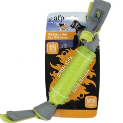 All For Paws Outdoor Ballistic Tpr Stick - Hondenspeelgoed - 33 cm Oranje Groen