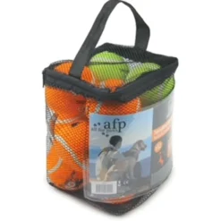 All For Paws Outdoor Tennis Bal Squeaker - Hondenspeelgoed - Ø6.5 cm Assorti 12 stuks