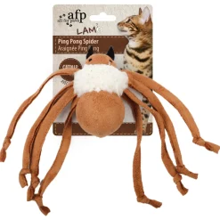 All For Paws Ping Pong Spider - Kattenspeelgoed - 14x9x4 cm Assorti