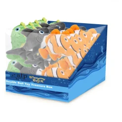 All For Paws Pluche Sealife Toy Met Stekelbal - Hondenspeelgoed - Assorti