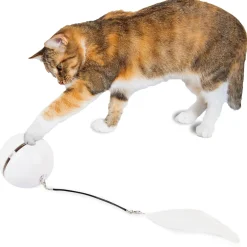 All For Paws Rolling Laser Ball Cat Toy - Kattenspeelgoed - 6.5x6.5x6.5 cm Wit