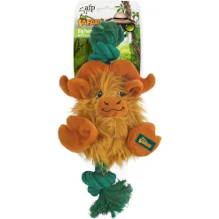 All For Paws Safari  Big Foot Buffalo - Hondenspeelgoed - 31 cm Bruin