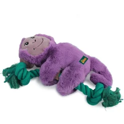 All For Paws Safari Rope Cuddle Monkey - Hondenspeelgoed - 31 cm Paars