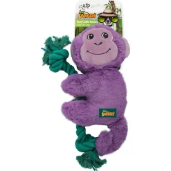 All For Paws Safari Rope Cuddle Monkey - Hondenspeelgoed - 31 cm Paars