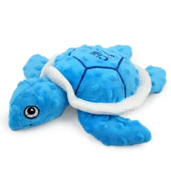 All For Paws Sea Turtle - Hondenspeelgoed - 24 cm Blauw