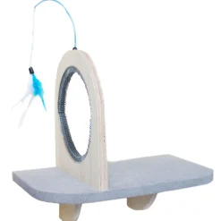 All For Paws Skywalk - Groom & Play Platform - Wandkrabpaal - 42x6.5x29 cm Grijs