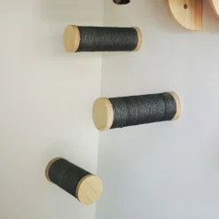 All For Paws Skywalk - Medium Step Post Playground - 3 Pack - Wandkrabpaal - 29x10x28 cm Grijs